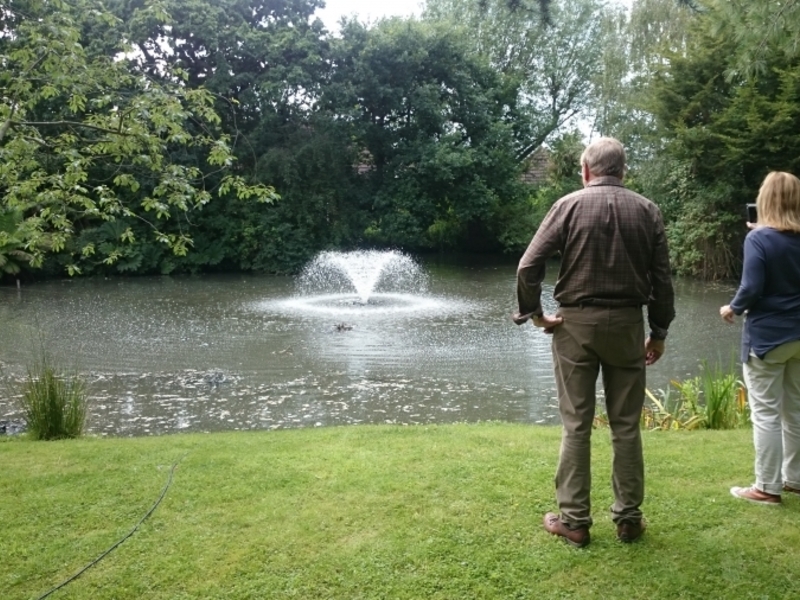 Aerating fountain installation South Woodham Ferres, Essex