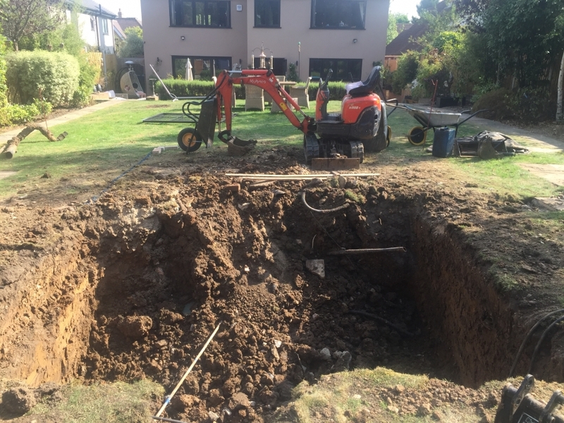 Fish transportation & Koi pond build, Loughton, Essex