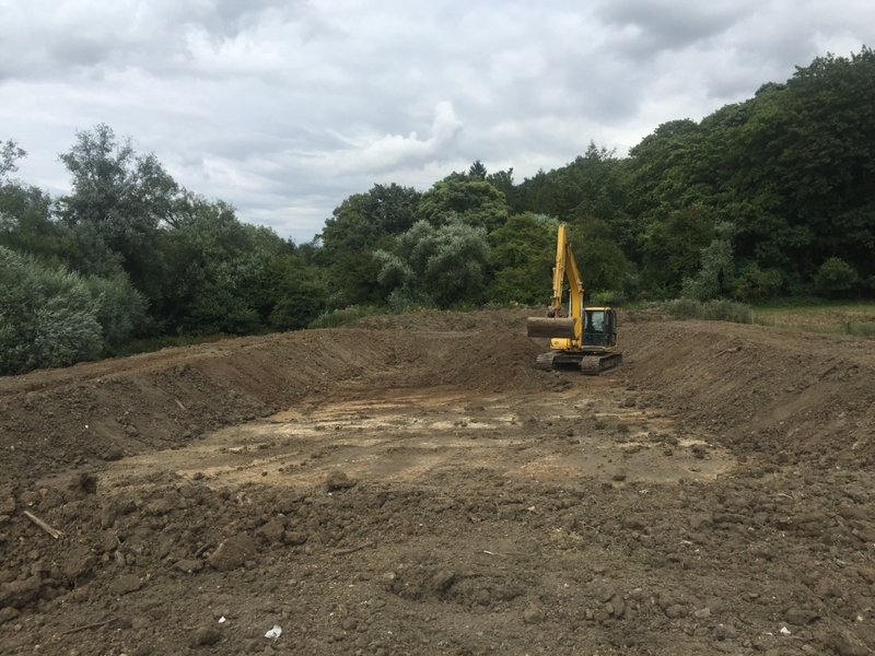 Great Hallingbury, Essex stock pond construction, Firestone EPDM linings, Fish supply and fish transportation