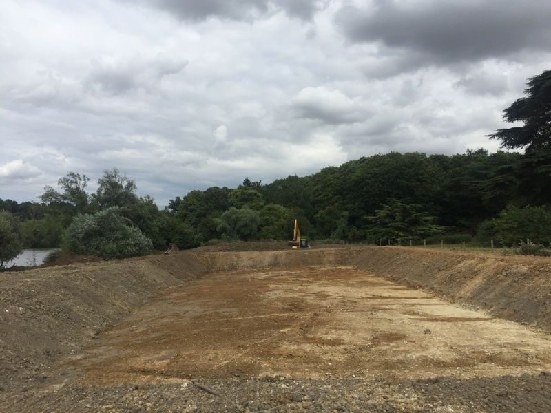 Great Hallingbury, Essex stock pond construction, Firestone EPDM linings, Fish supply and fish transportation