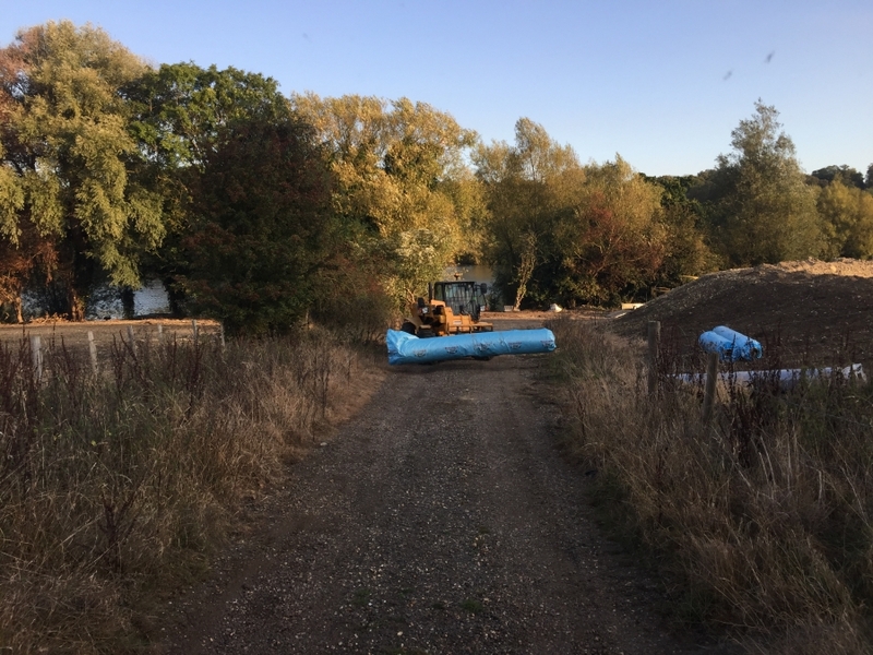 Great Hallingbury, Essex stock pond construction, Firestone EPDM linings, Fish supply and fish transportation