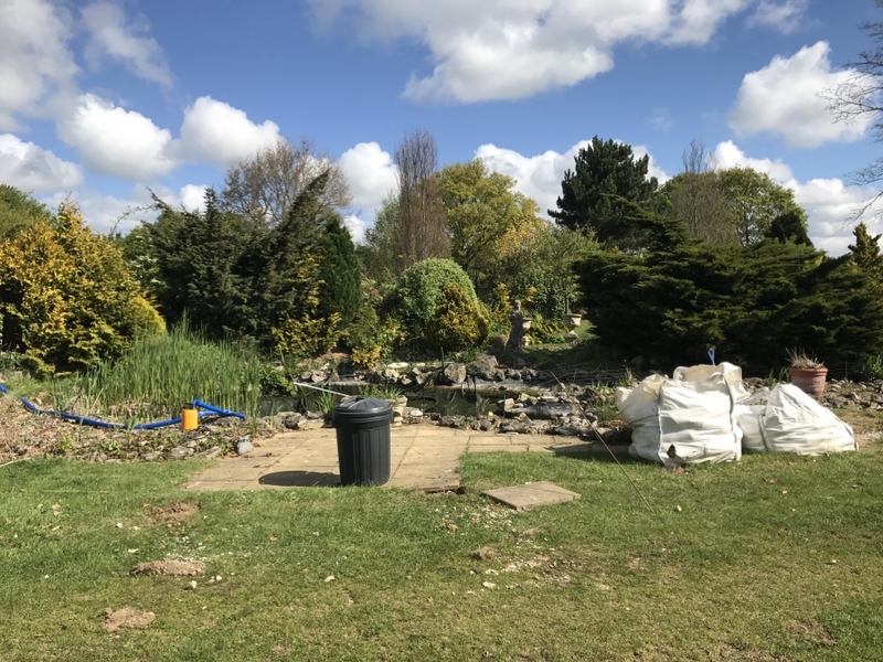 Koi pond build Felsted, Essex.