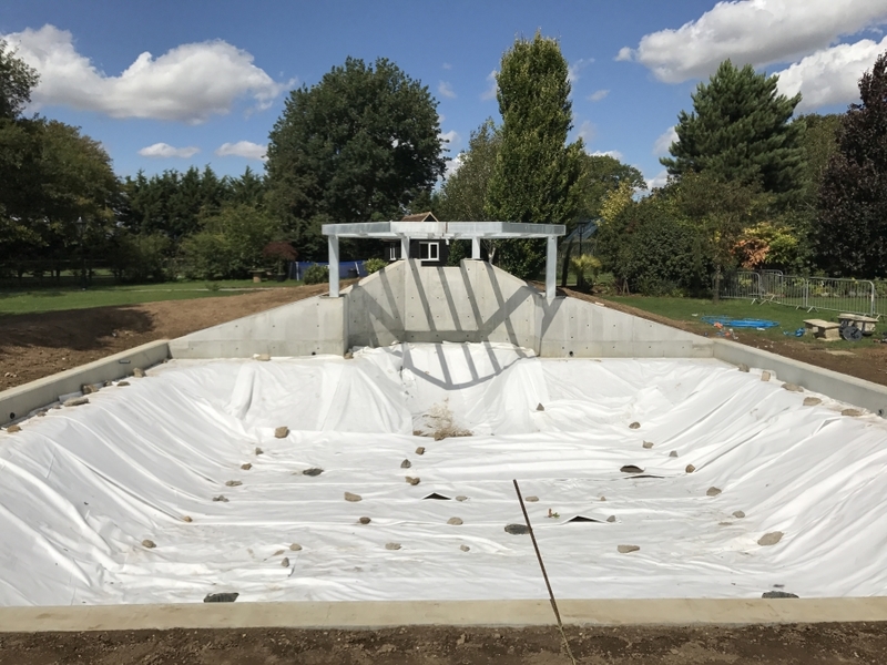 Koi pond build Felsted, Essex.