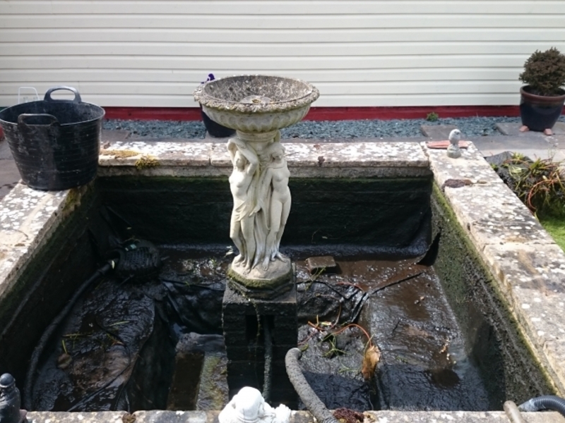 Pond clean in Clavering, Essex
