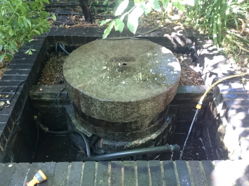 Garden waterfeature clean in Holloway, Islington, London