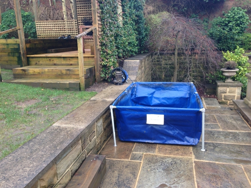 Raised pond clean in Hampstead, London