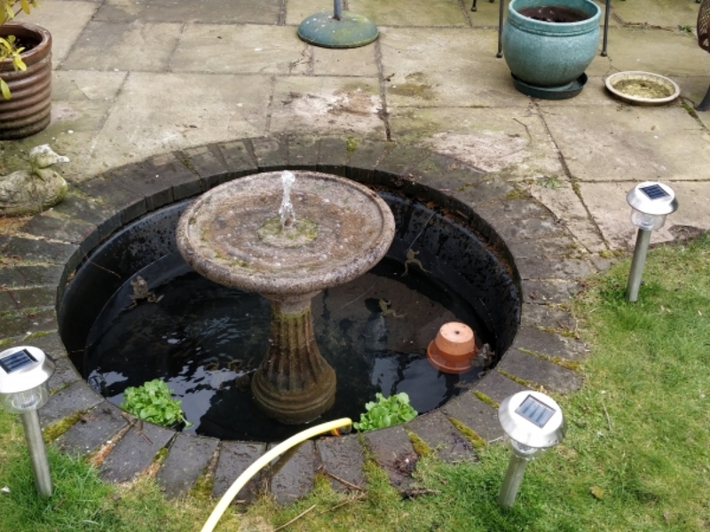 Small fountain clean in Cherry Hinton, Cambridge.
