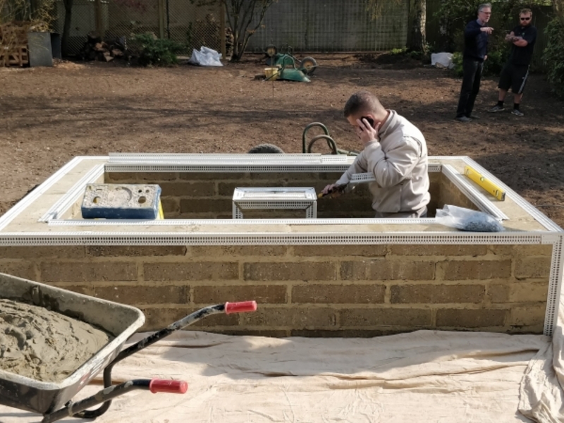 Pond construction and Water Feature installation in Newmarket, Suffolk.