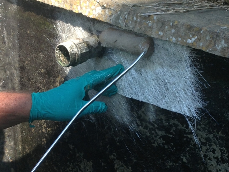 Koi pond fibreglassing in Kelvedon Hatch, Brentwood, Essex.