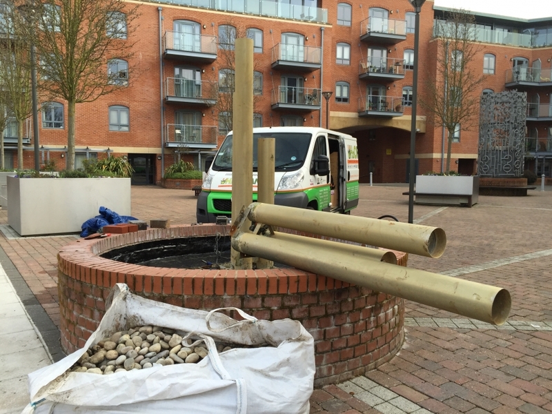 Oxford waterfeature clean and GRP