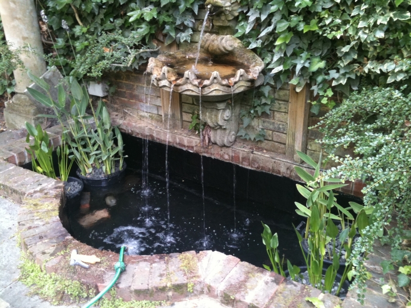 waterfeature resealing in Hampstead, London.