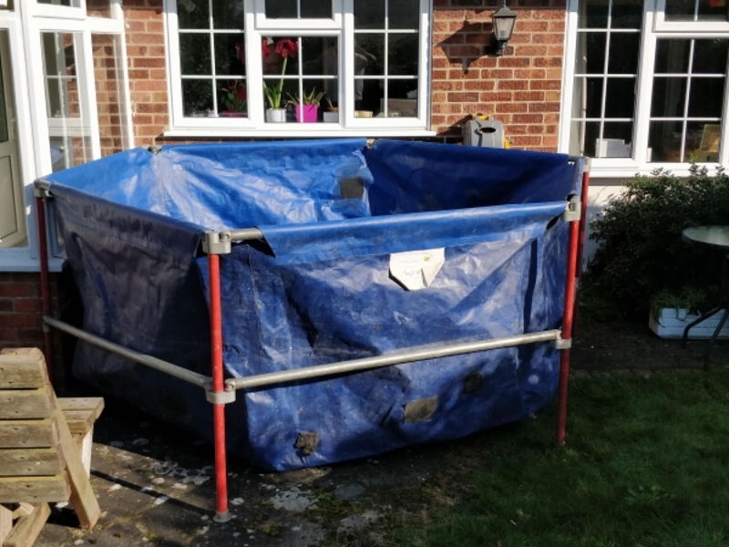 fish transportation, Holding tank hire and Box welded SealEco pond liner installation in Kirby-Le-Soken, Tendering, Essex. 