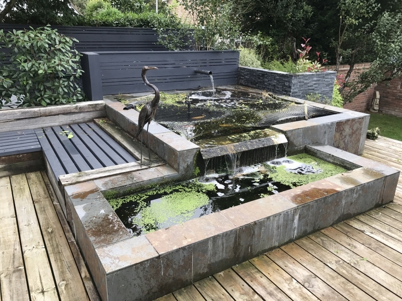 Pond clean and resealing in Royston, Hertfordshire