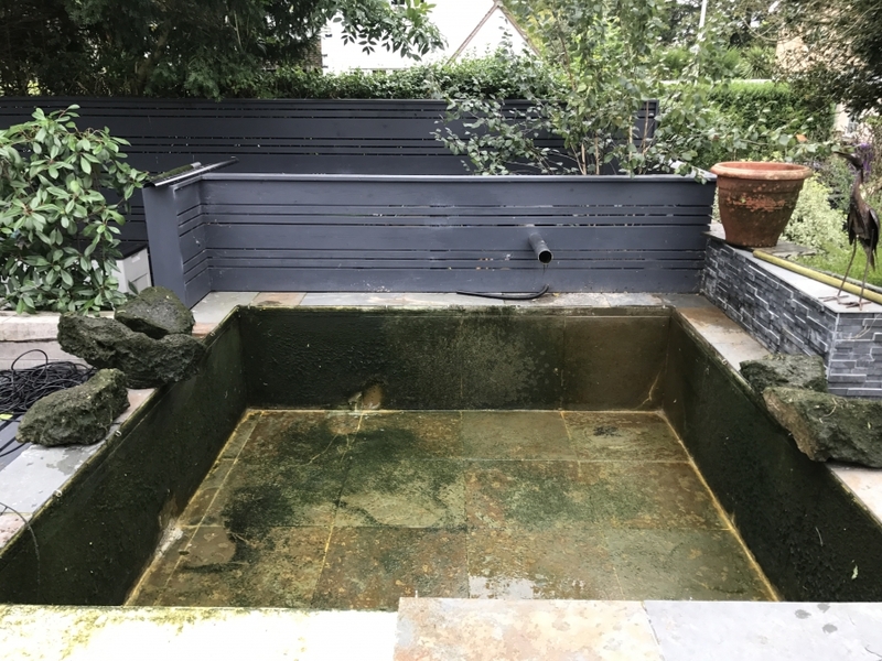 Pond clean and resealing in Royston, Hertfordshire