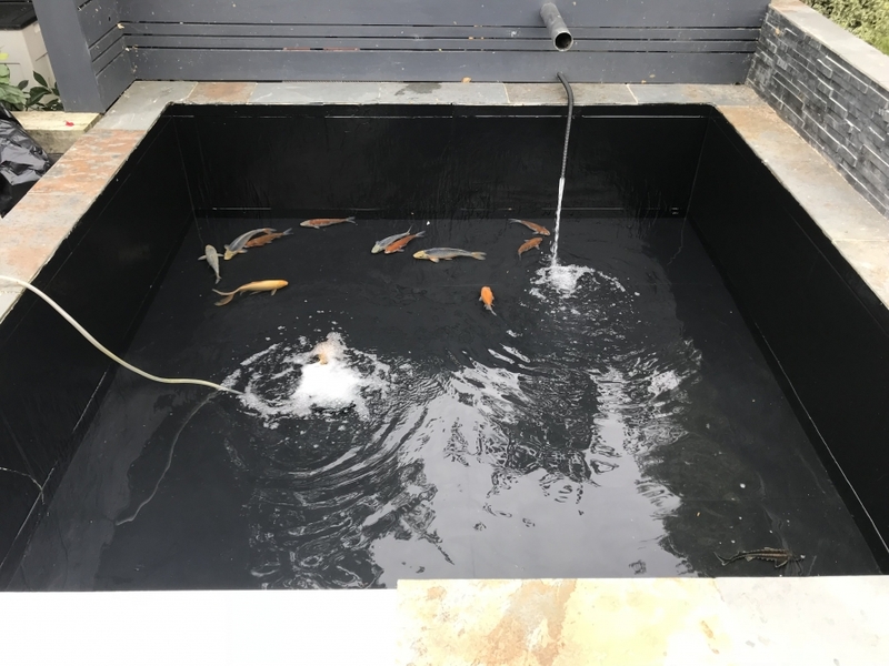 Pond clean and resealing in Royston, Hertfordshire