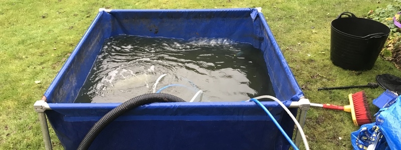 Pond clean in Nazeing, Essex