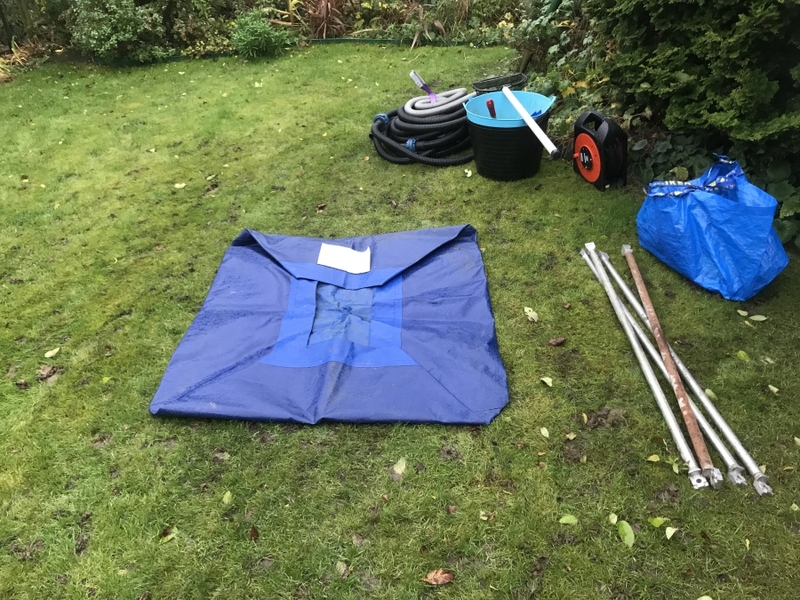 Pond clean in Nazeing, Essex