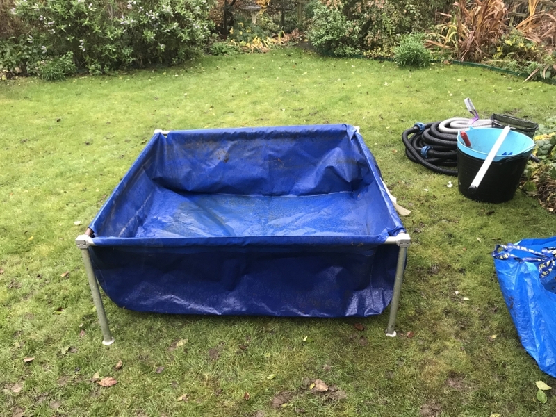 Pond clean in Nazeing, Essex