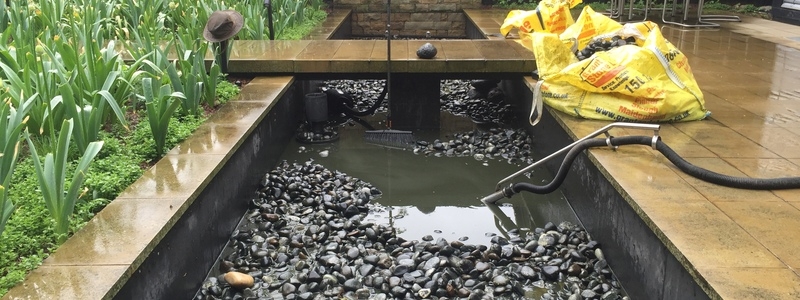 Water feature clean and reseal in Dulwich, London Water feature clean and reseal in Dulwich, London