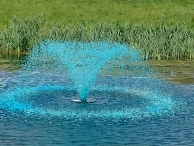 Tottenham Hotspurs Football Club aerating fountain Enfield London