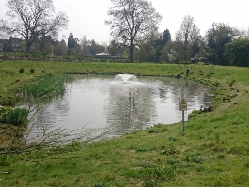 Tottenham Hotspurs Football Club aerating fountain Enfield London