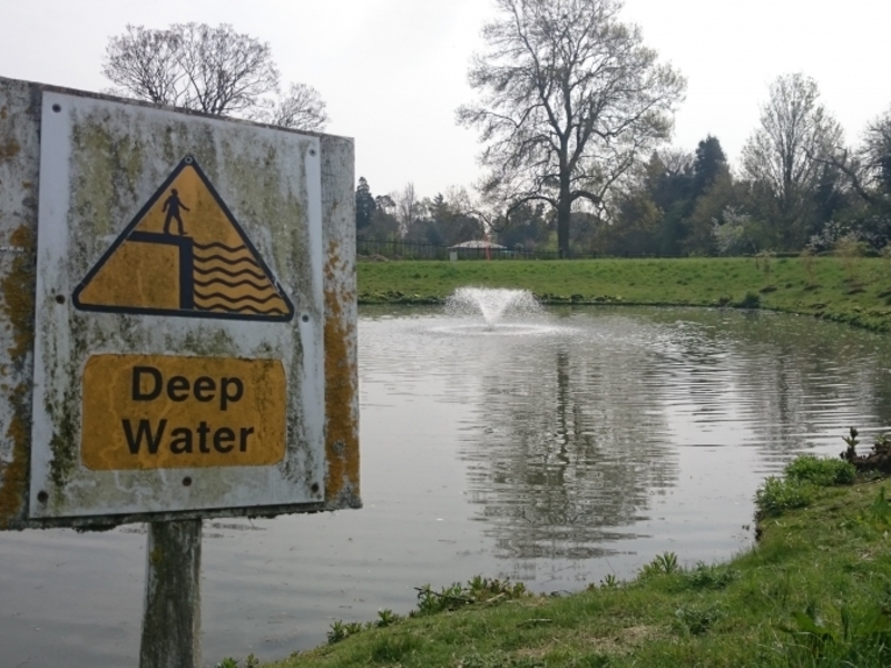 Tottenham Hotspurs Football Club aerating fountain Enfield London