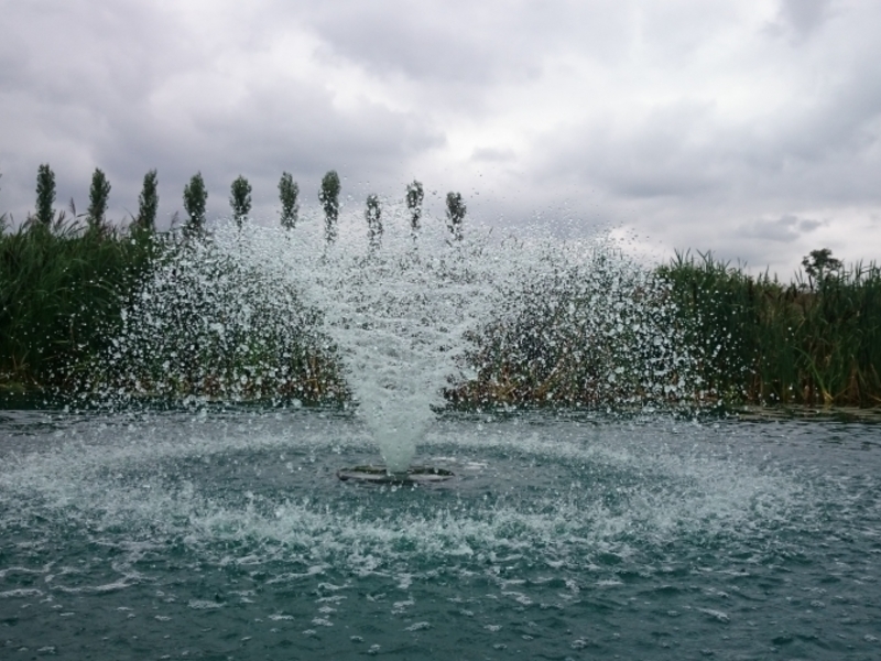 Tottenham Hotspurs Football Club aerating fountain Enfield London