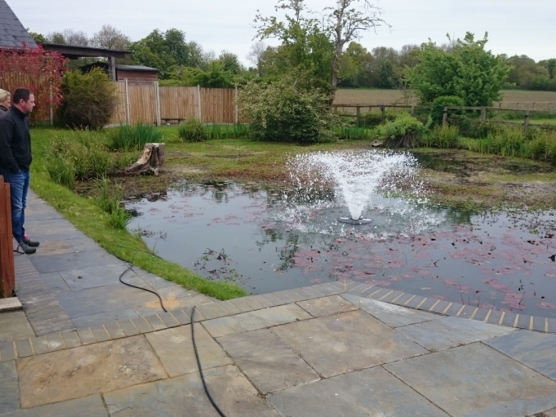 Ongar, Essex weed removal and fountain install