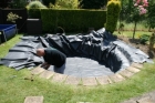 Sawbridgeworth Hertfordshire pond liner replacement using Firestone epdm.