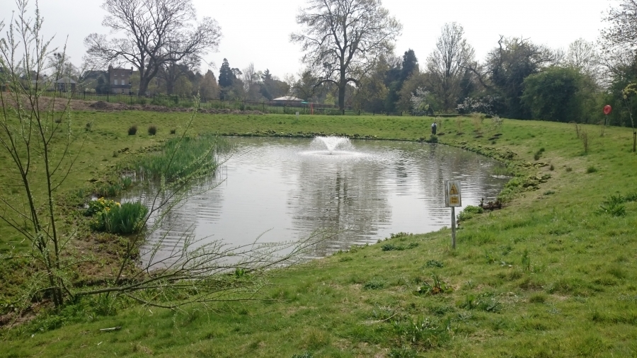 Tottenham Hotspurs Football Club aerating fountain Enfield London