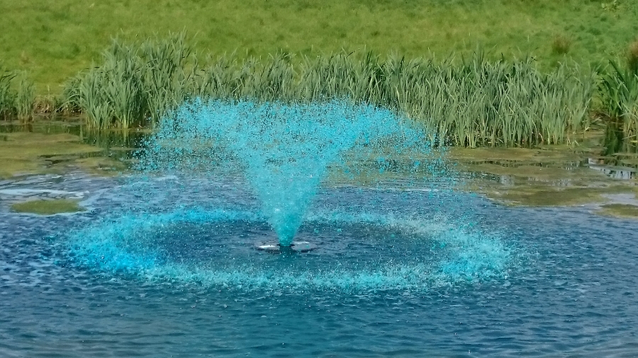 Tottenham Hotspurs Football Club aerating fountain Enfield London