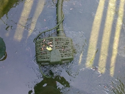 Stevenage Hertfordshire pond and waterfall clean