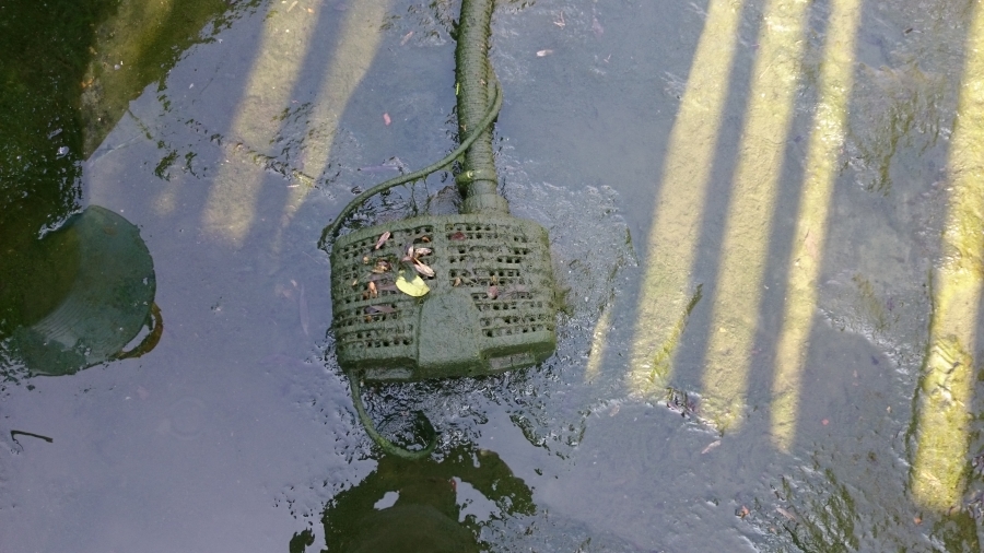 Stevenage Hertfordshire pond and waterfall clean