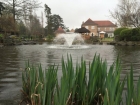 Otterbine Fractional series aerating fountain in Chigwell, Essex with RGB LED lights