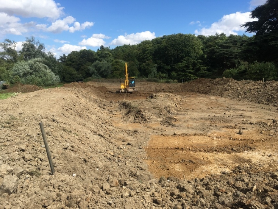 Great Hallingbury, Essex stock pond construction, Firestone EPDM linings, Fish supply and fish transportation