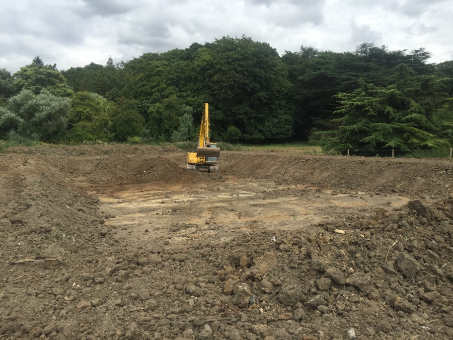 Great Hallingbury, Essex stock pond construction, Firestone EPDM linings, Fish supply and fish transportation