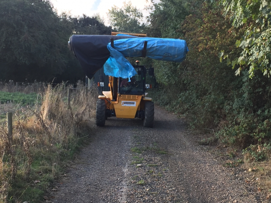 Great Hallingbury, Essex stock pond construction, Firestone EPDM linings, Fish supply and fish transportation