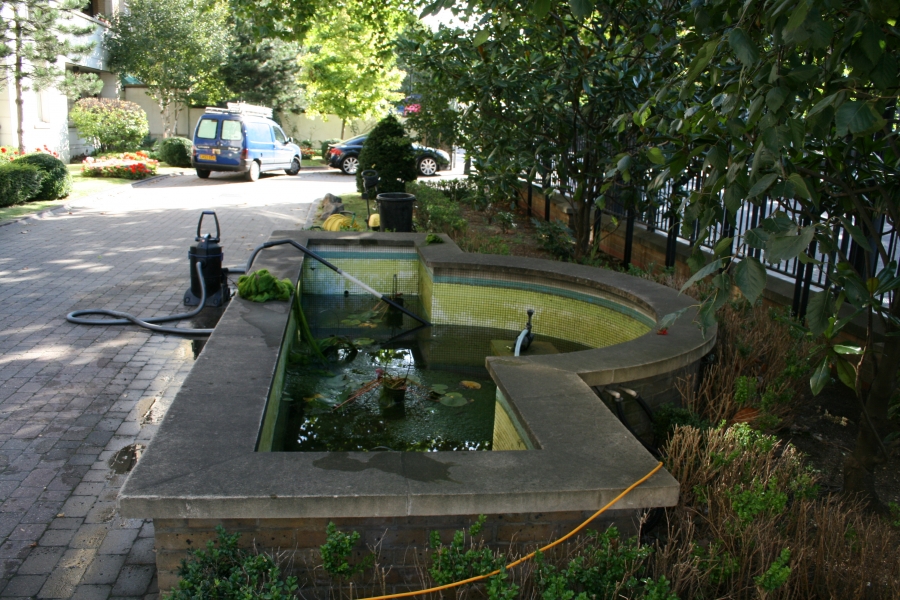 Islington, London pond clean & re sealing