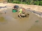 Duck pond cleaning in Kings Langley, Hertfordshire