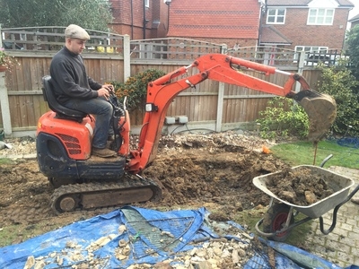 koi pond build, Hockley, Essex