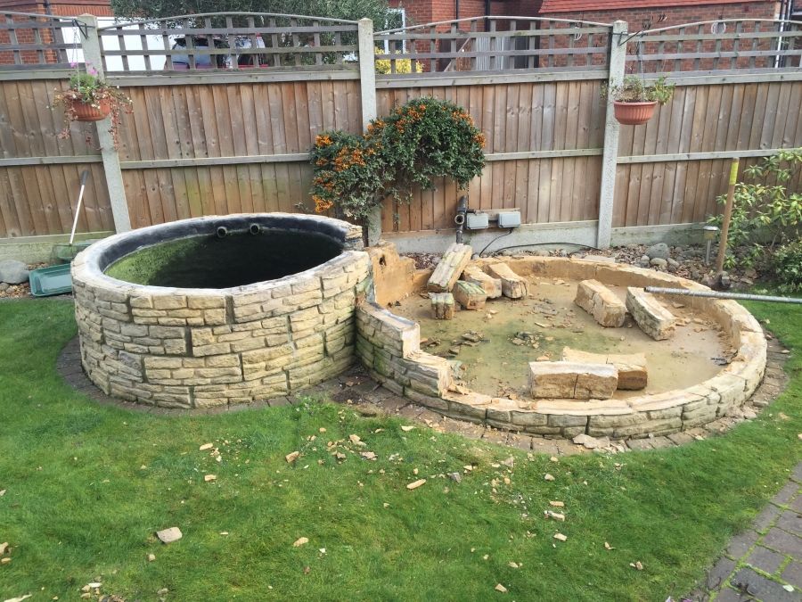 koi pond build, Hockley, Essex