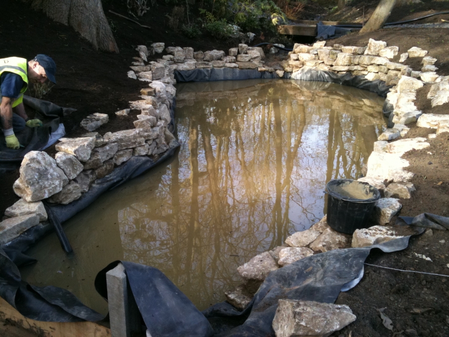 Pond construction Cuffley Hertfordshire