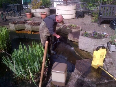 Pond fibreglassing Care home in Southwark London