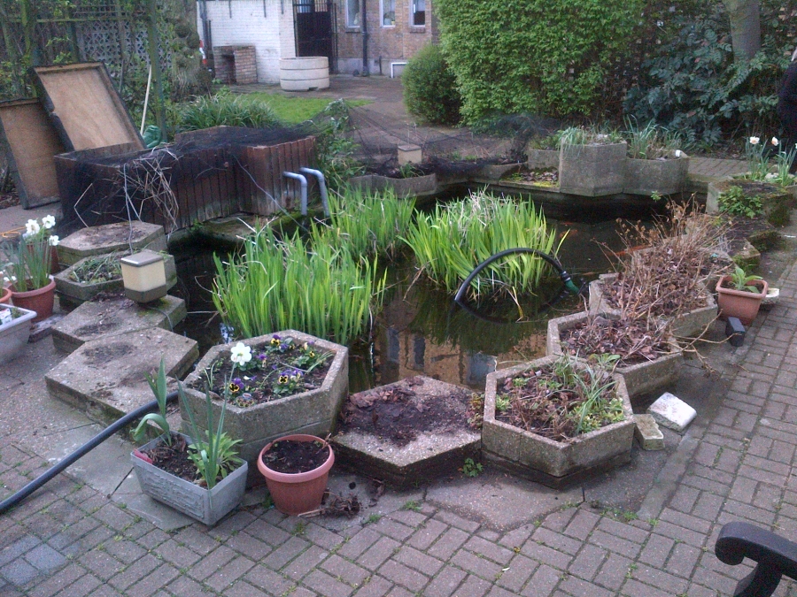 Pond fibreglassing Care home in Southwark London