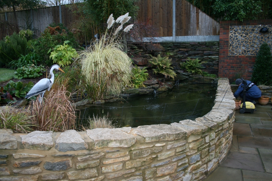 Pond clean Loughton Essex